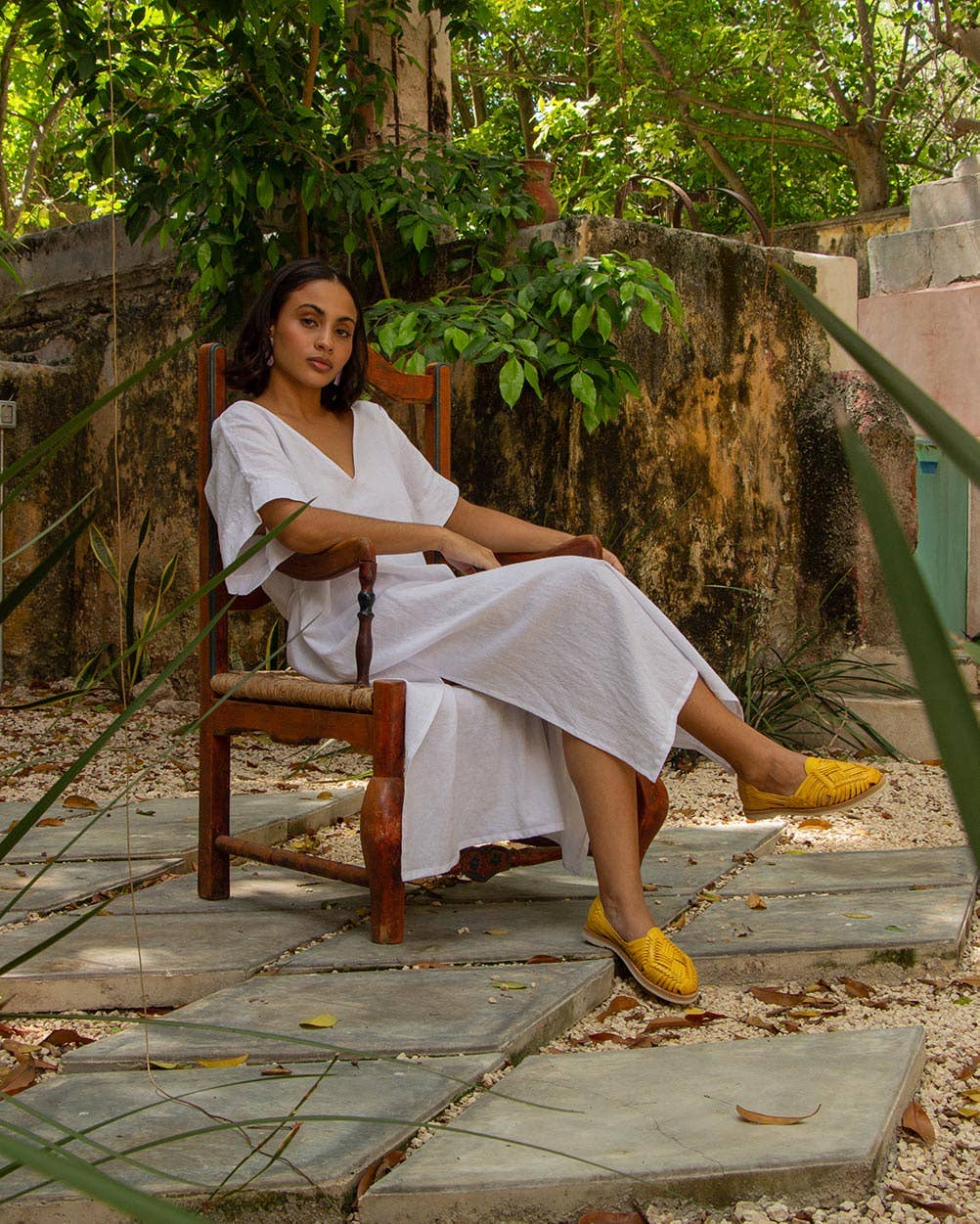 Acapulco - Yellow Woven Leather Shoe