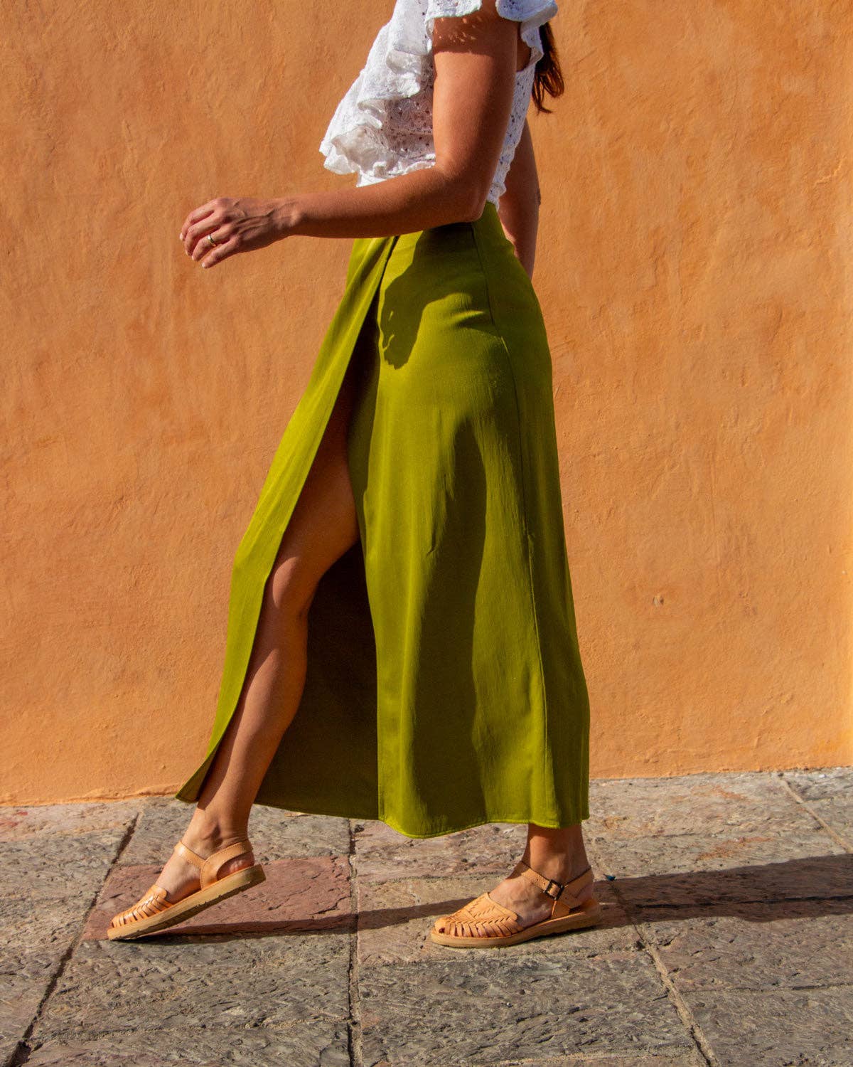 Jamaica - Nude Leather Caged Sandals