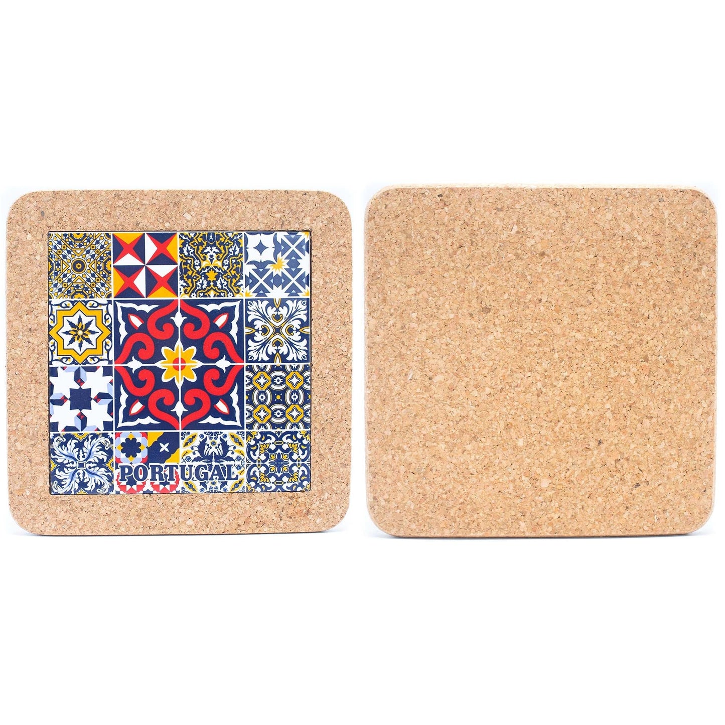 Cork Trivet with Portuguese Azulejo Print - L851 Set of 5(5units) | Trivets | Iberica - Pretty things from Portugal
