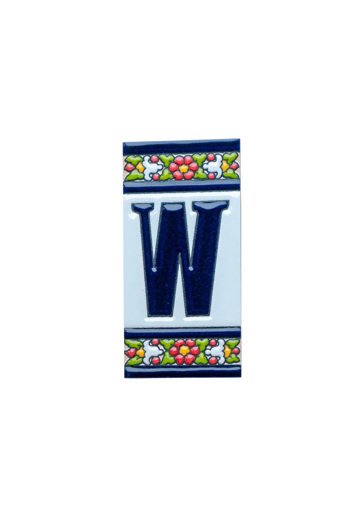 Large Floral Ceramic House Number & Letter Tile