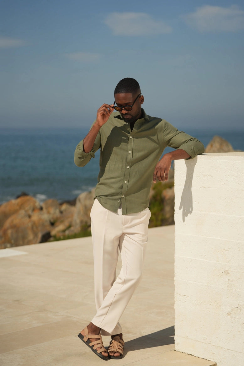 Linen Shirt Khaki