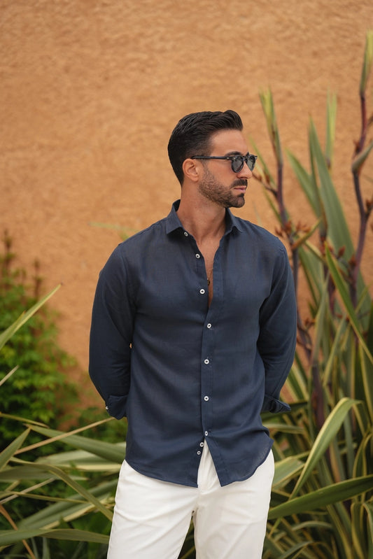 Linen Shirt Navy