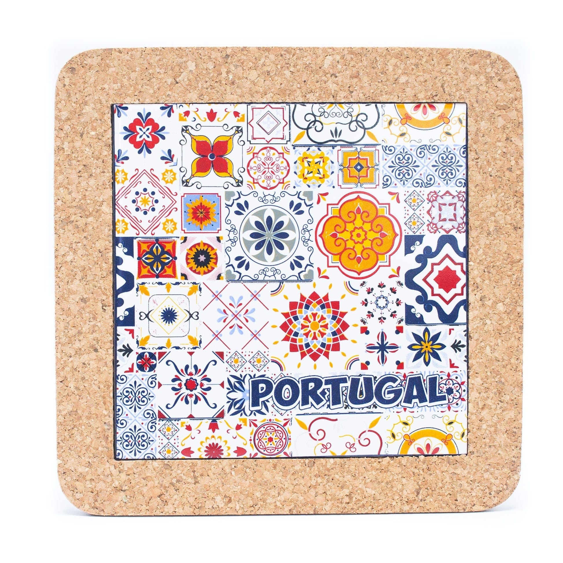 Cork Trivet with Portuguese Azulejo Print - L851 Set of 5（5units） | Trivets | Iberica - Pretty things from Portugal