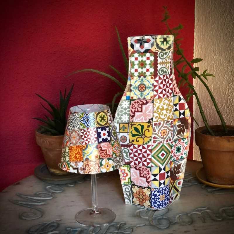 Tiles Cotton Flower Vase