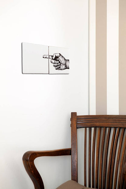 Self Adhesive Mural 2 Tiles, Left Indicator