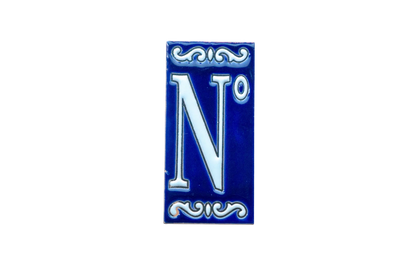 Cobalt Ceramic House Number & Letter Tile