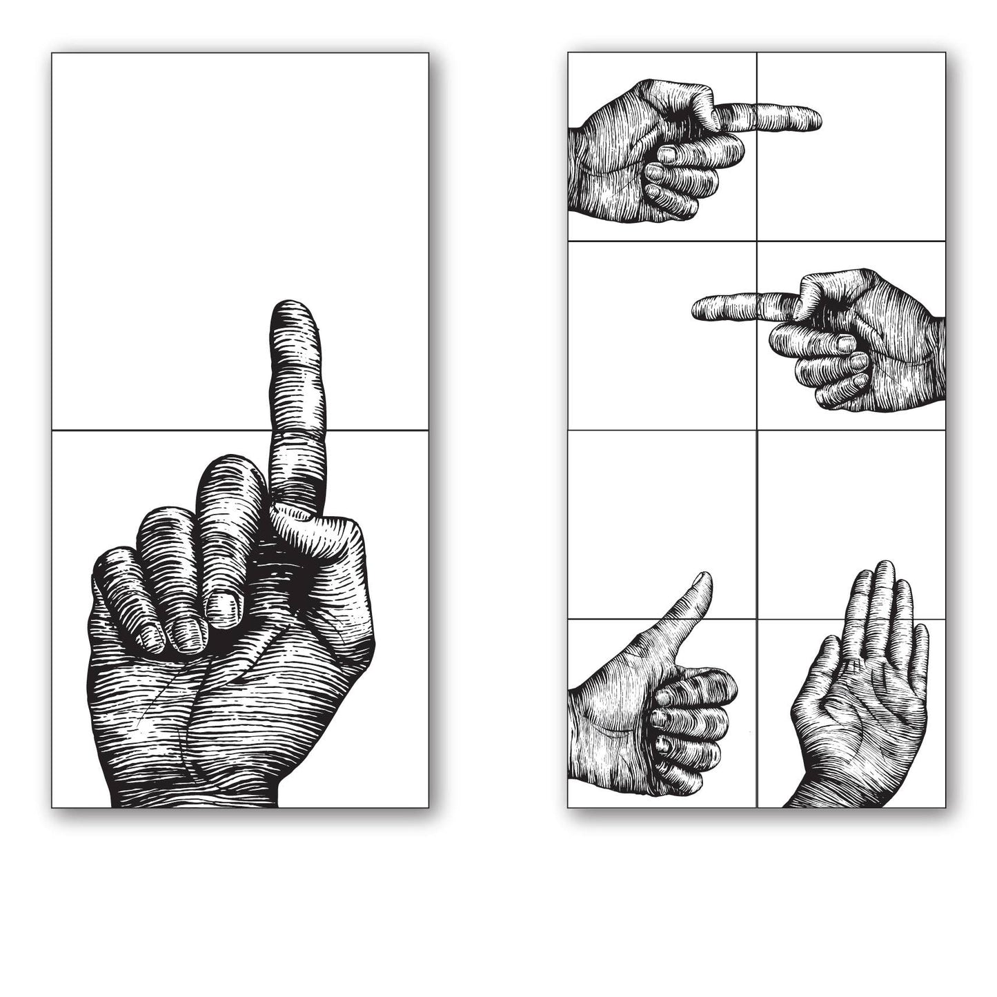 Self Adhesive Mural 2 Tiles, Left Indicator