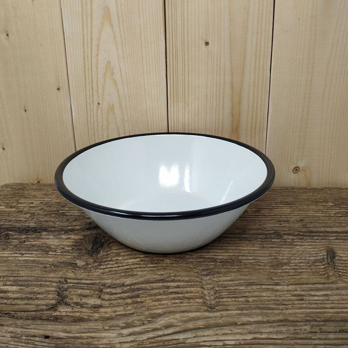 white bowl made from enamel