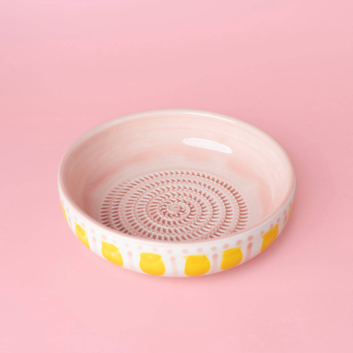 Large Valentina pottery grater plate handmade in Spain