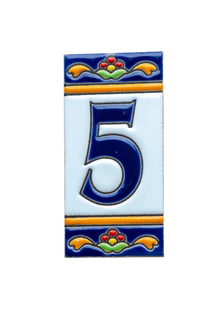 Marbella Ceramic House Number & Letter Tile