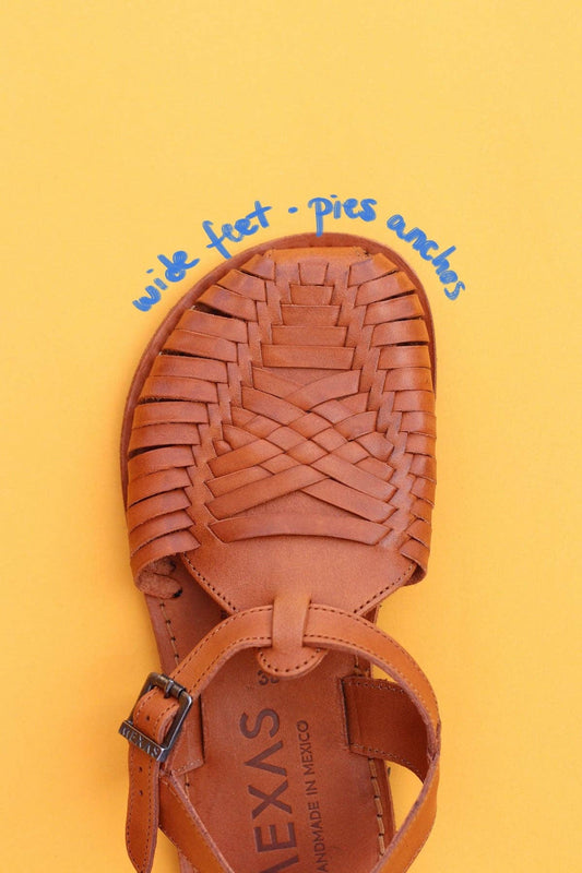 Azteca Ancho Camel Barefoot Leather Sandals