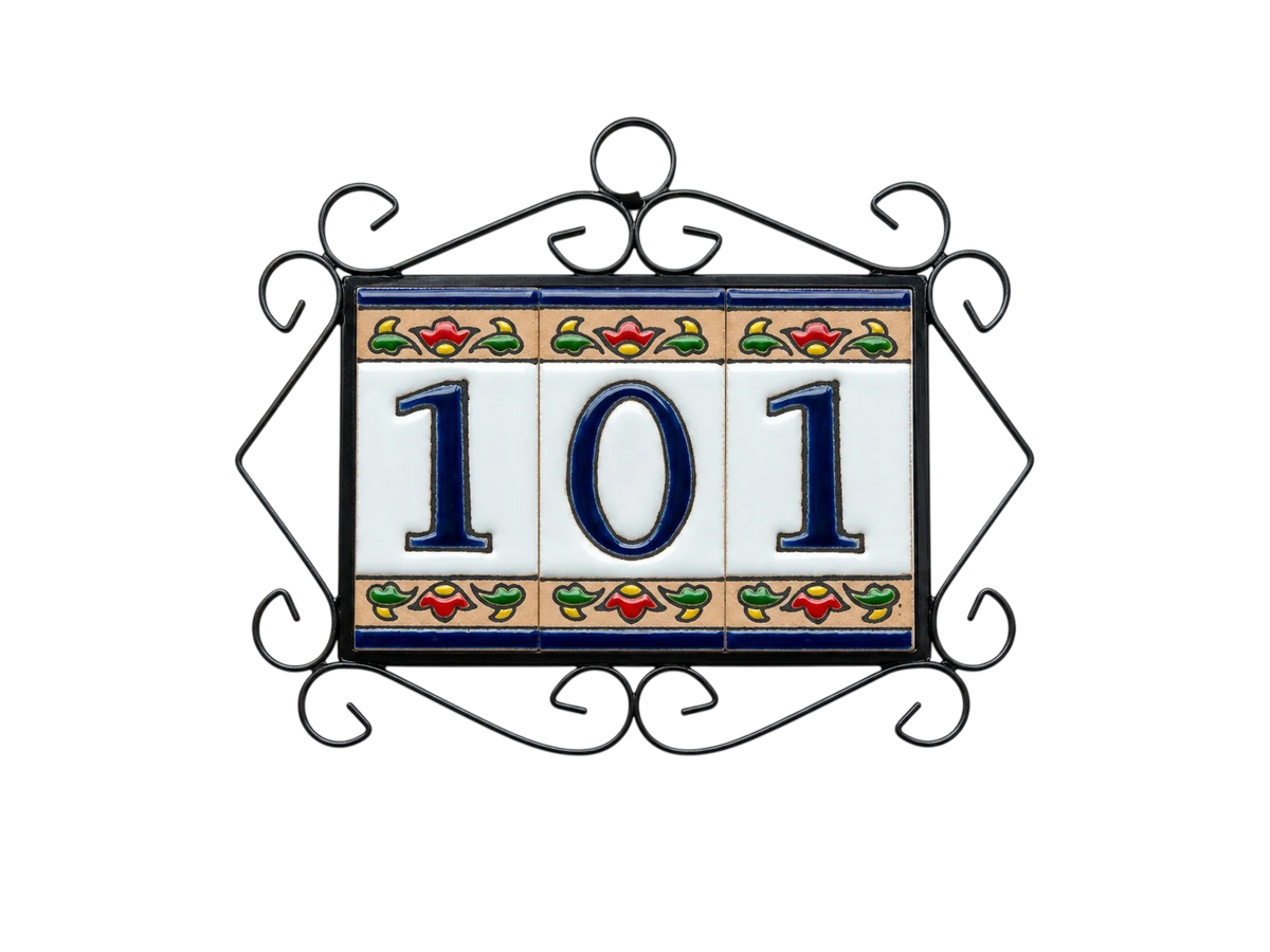 Mini Chilli Ceramic House Number & Letter Tile