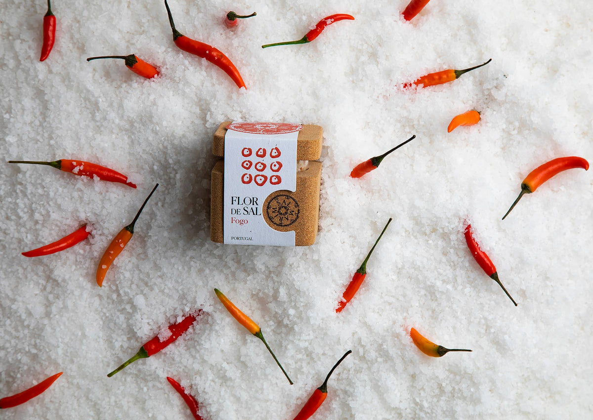 Portuguese Fleur de Sel blended with hot chilli peppers