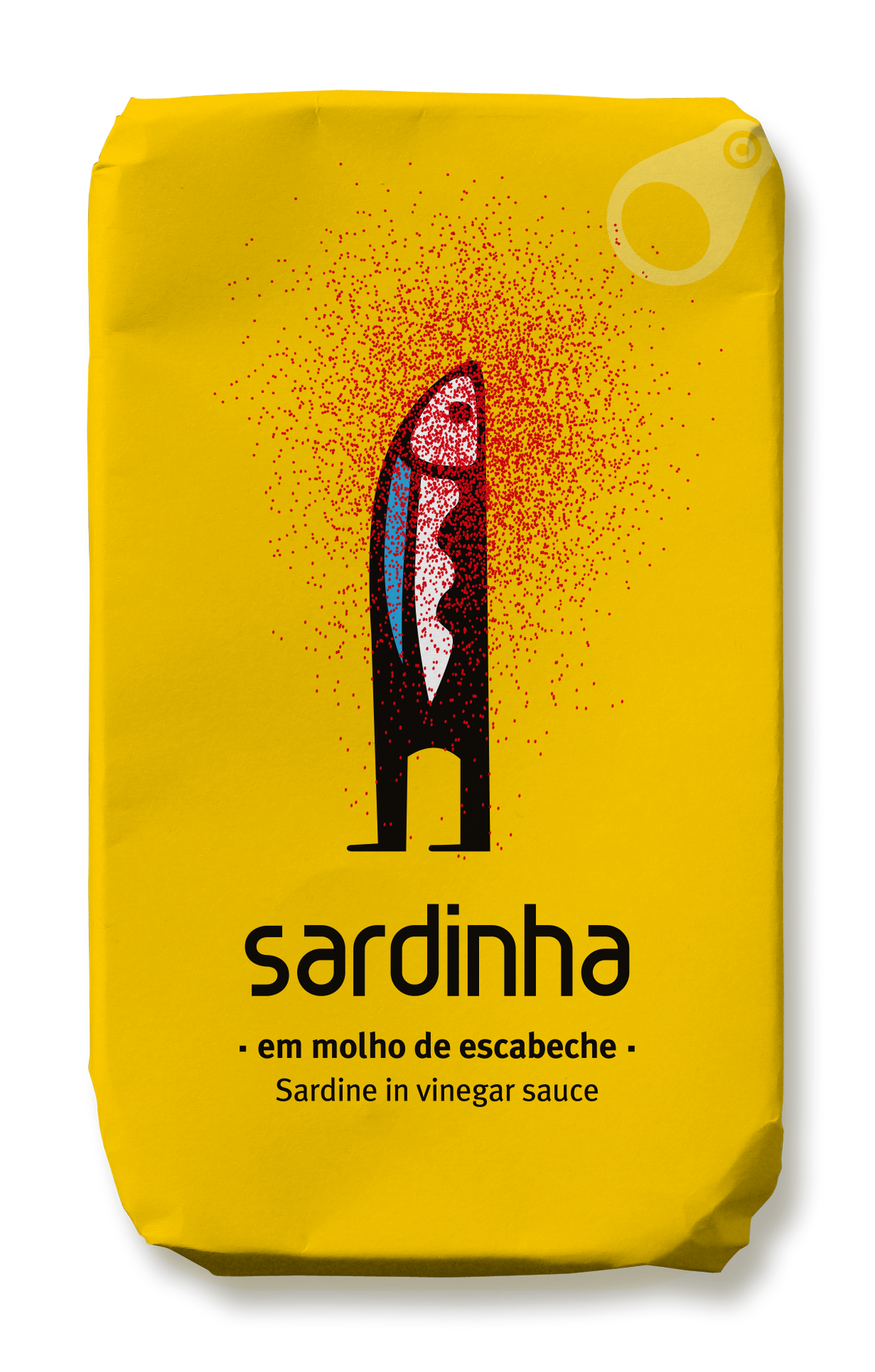 Traditional Portuguese pickled sardines in escabeche marinade with vinegar, tomato and onion, made in Portugal.