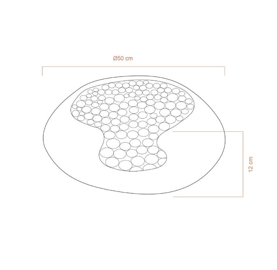Simona wool felt pet bed dimensions 50 cm wide