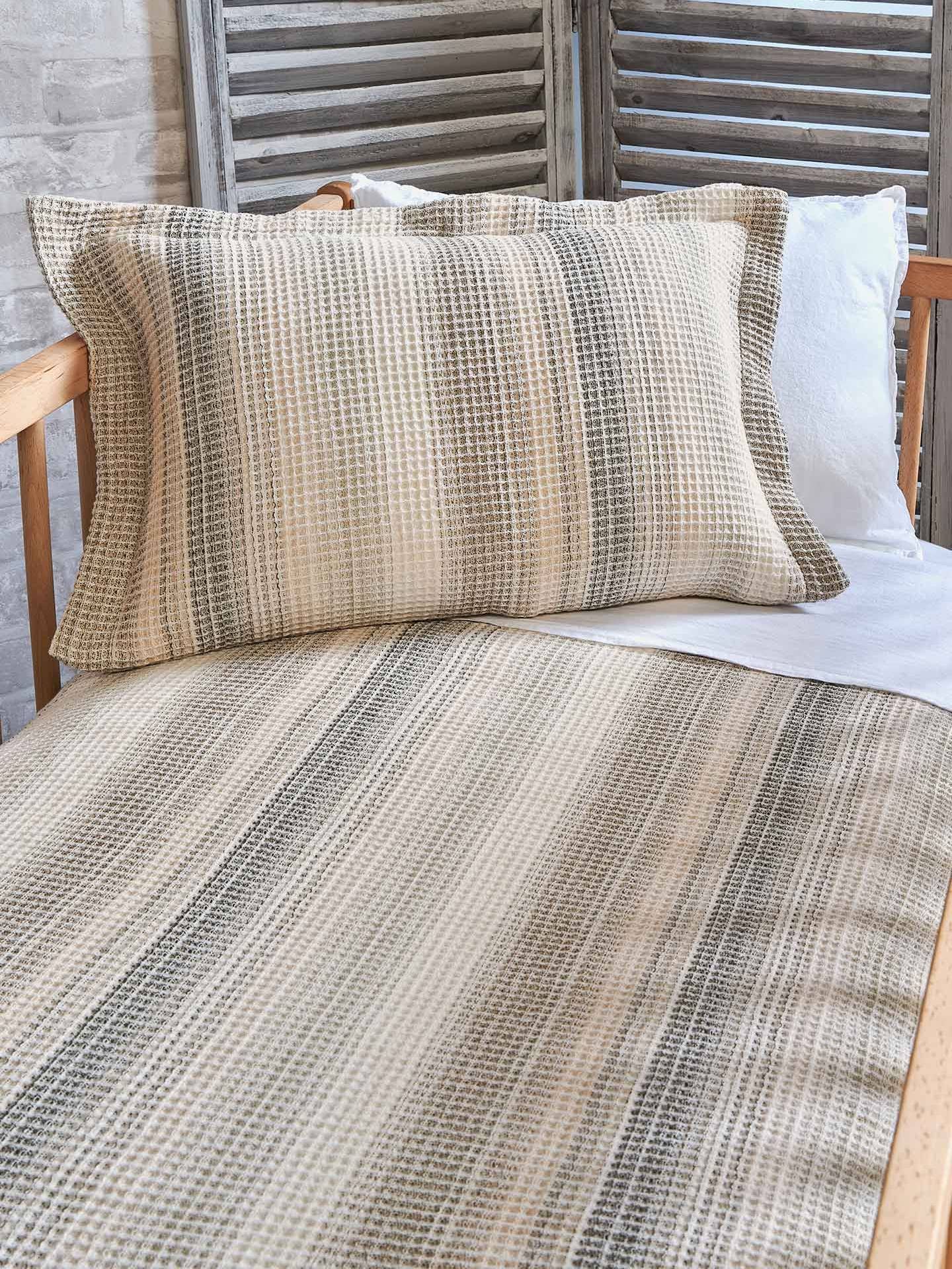 Degradé Waffle Jacquard Pillowcase | Linen | Iberica - Pretty things from Portugal